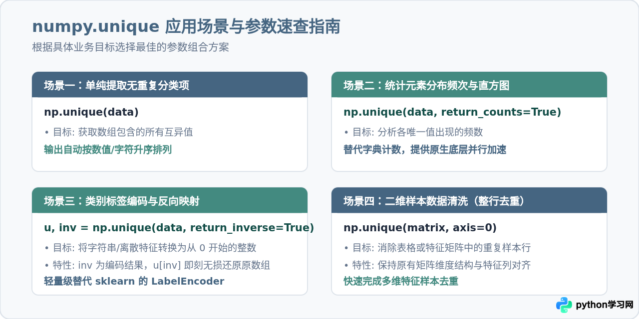 Python numpy.unique数组去重用法指南