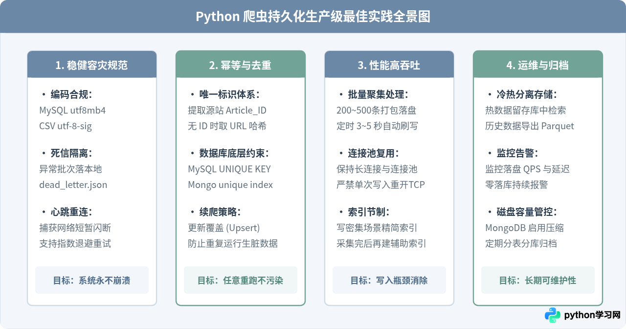 Python爬虫数据持久化：将采集结果存入MySQL、MongoDB或CSV