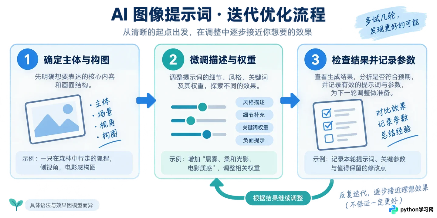 怎么优化AI绘画提示词：权重调整与负面提示词使用技巧