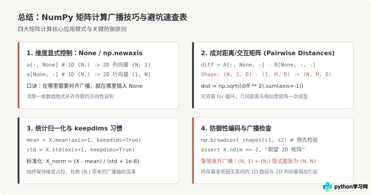 Python NumPy广播机制在矩阵计算中的应用技巧