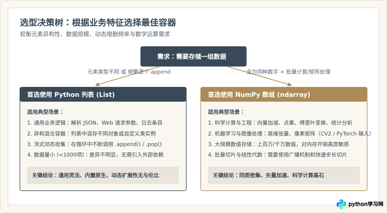 Python列表与NumPy数组有什么区别？性能对比分析