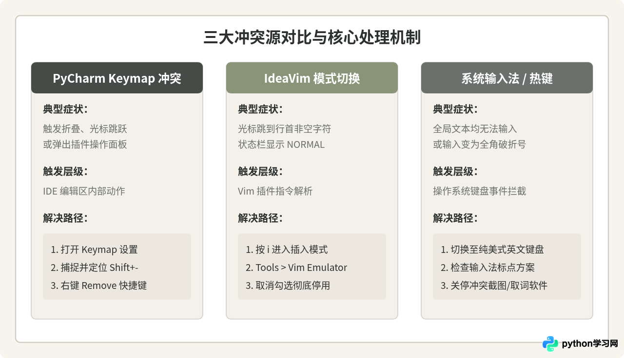 PyCharm快捷键冲突导致无法输入下划线怎么解决