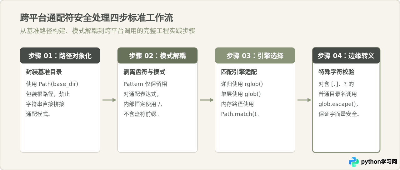 Python通配符匹配常见错误：路径分隔符与跨平台兼容