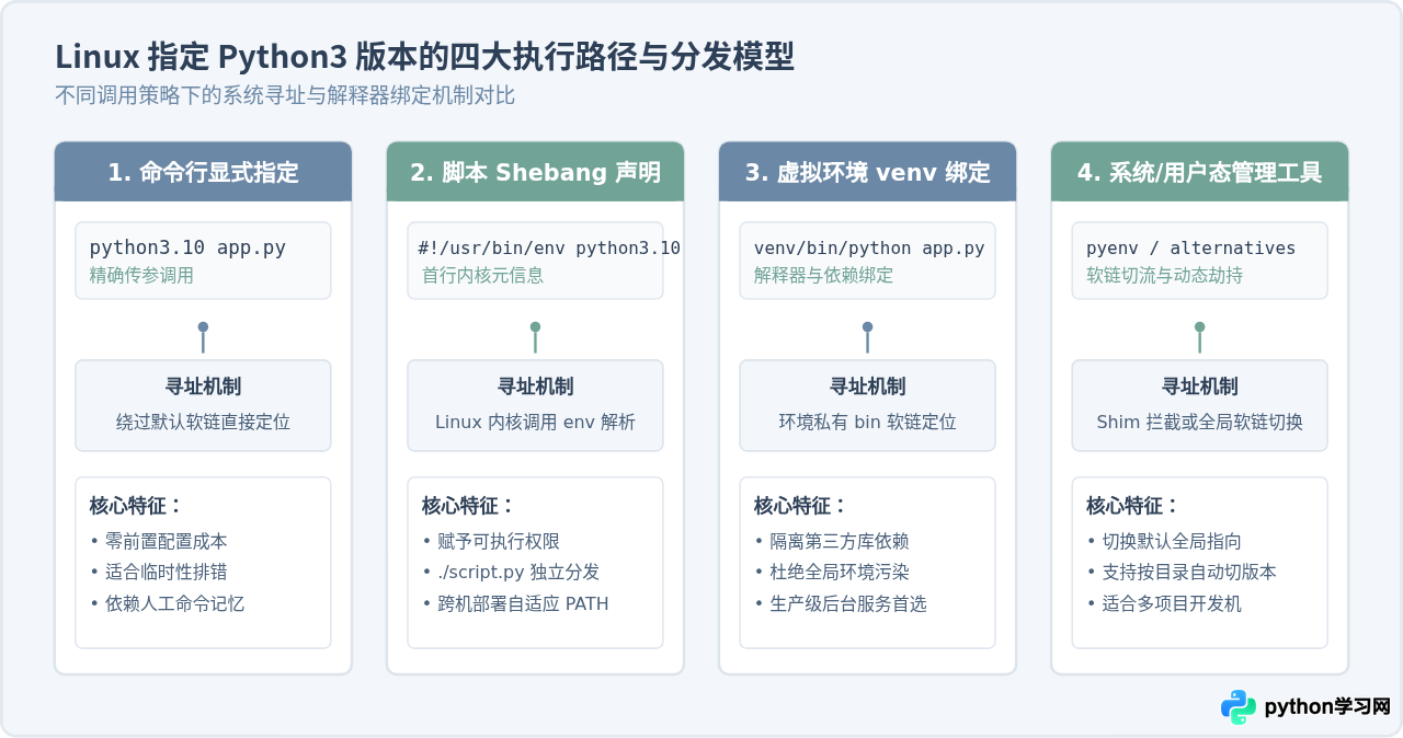 Linux下怎么指定Python3版本运行脚本