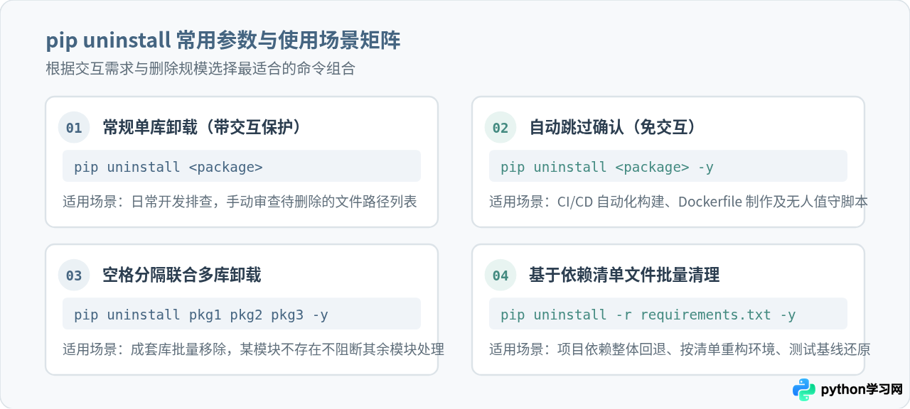 Python怎么卸载第三方库：pip uninstall命令用法