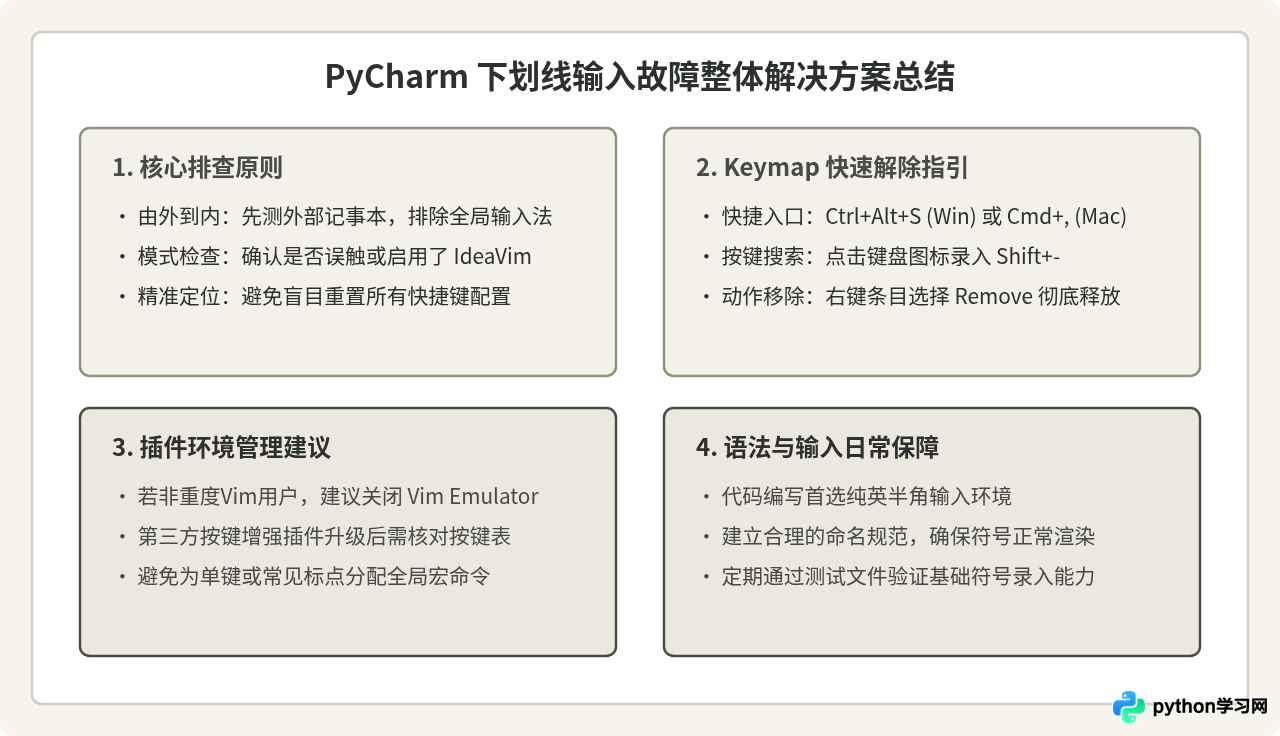 PyCharm快捷键冲突导致无法输入下划线怎么解决