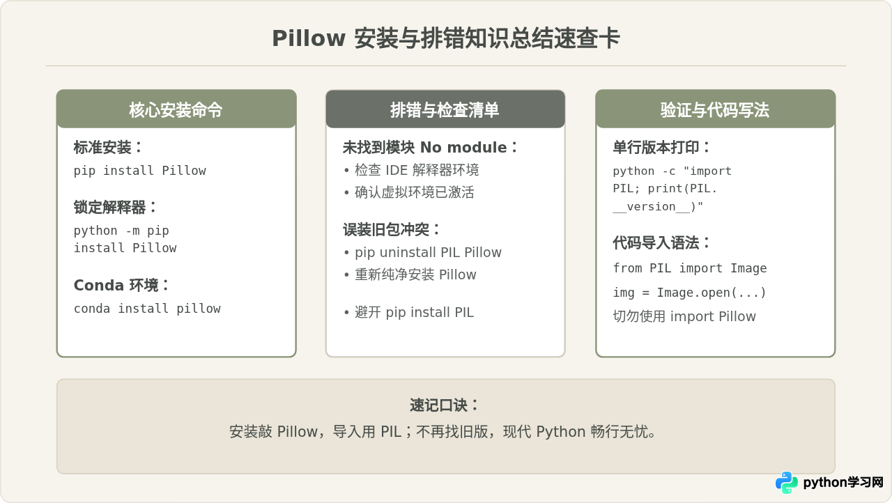 Python中PIL库怎么安装？推荐直接使用Pillow