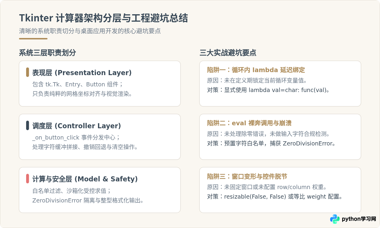 Python Tkinter实战：从零开发一个简易计算器