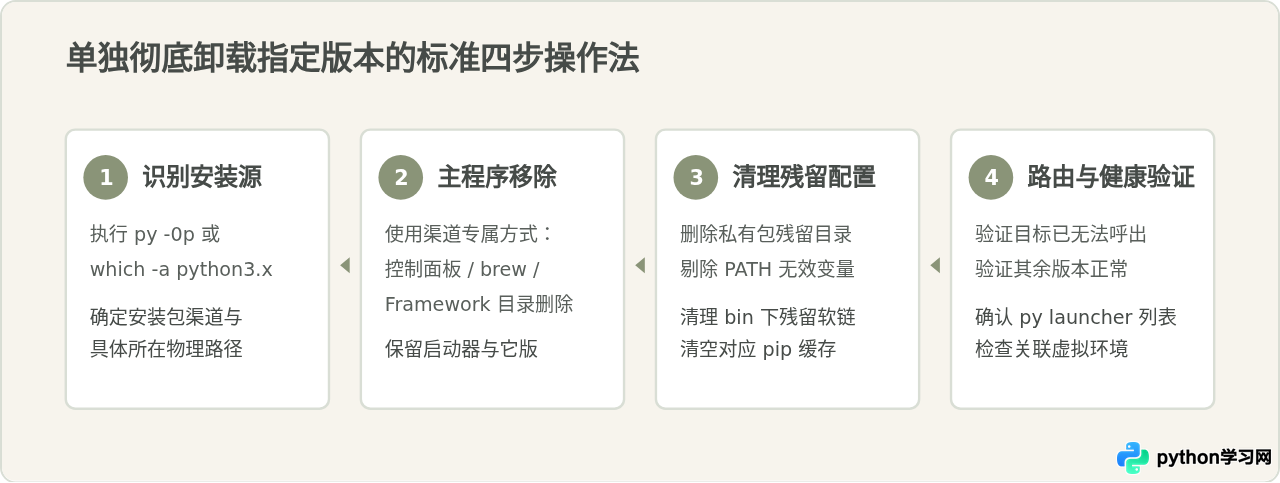 多版本Python共存时怎么单独彻底卸载指定版本