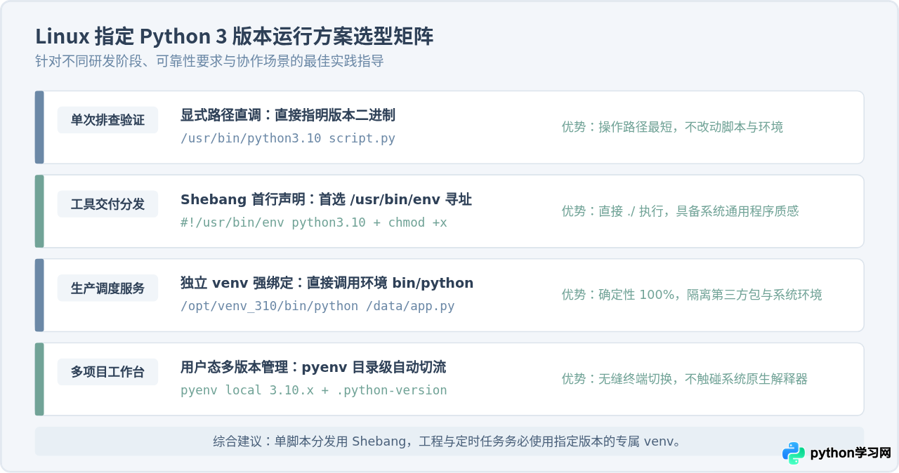 Linux下怎么指定Python3版本运行脚本