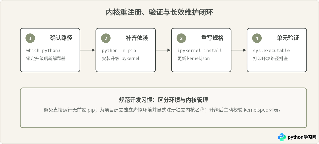 Python升级后Kernel报错No module named 'ipykernel'怎么解决