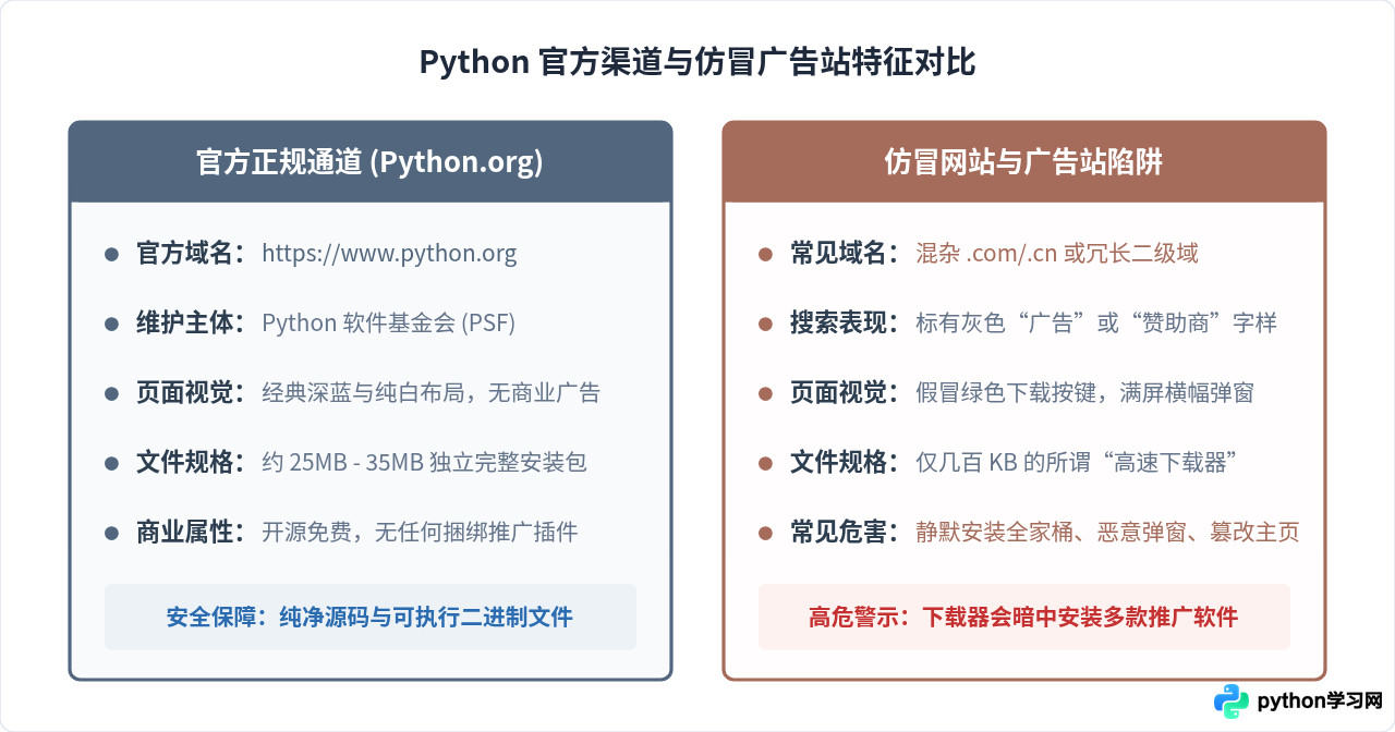 Python官网下载地址在哪？认准Python.org防止误入广告站