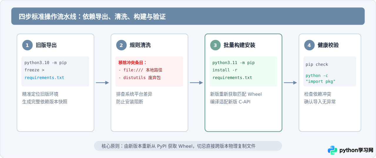 升级Python后pip安装的库丢失怎么办