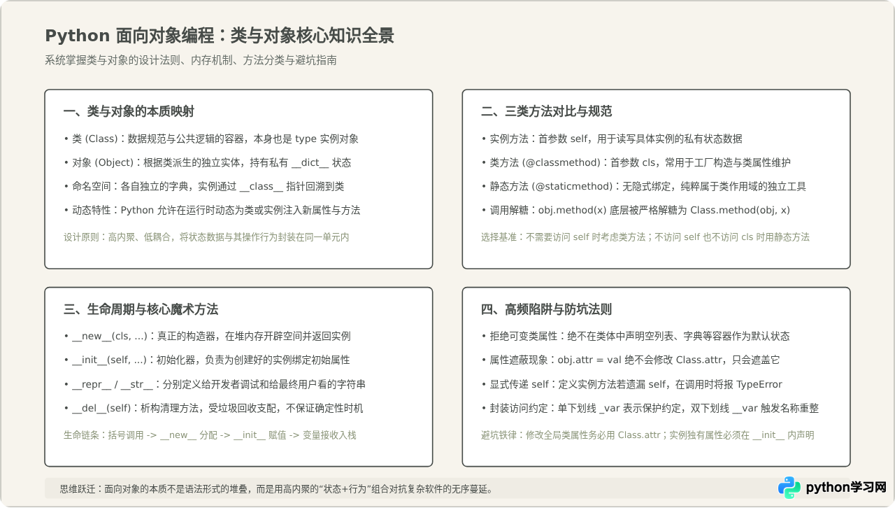 Python面向对象编程：类与对象的核心概念解析