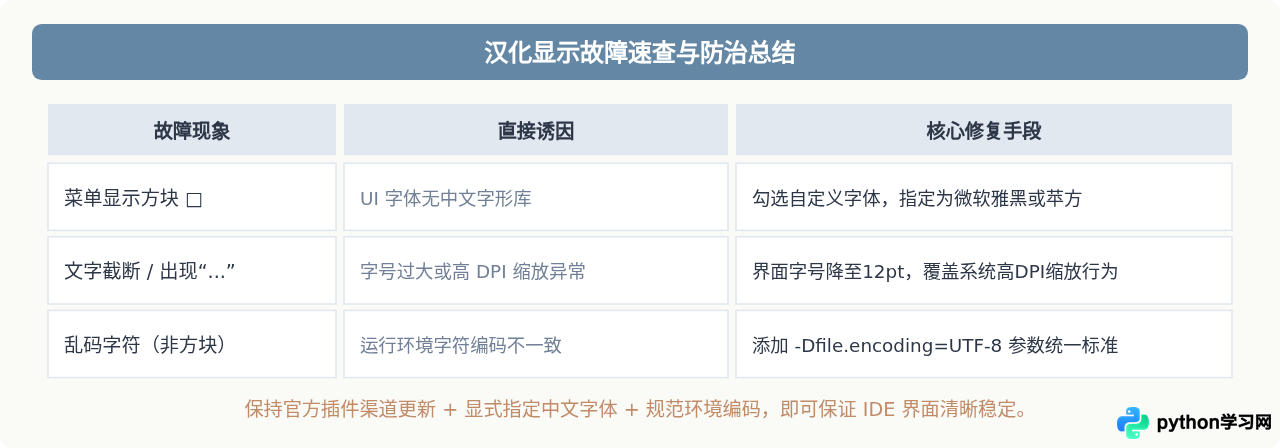 Python IDE汉化后出现乱码或显示不全怎么解决
