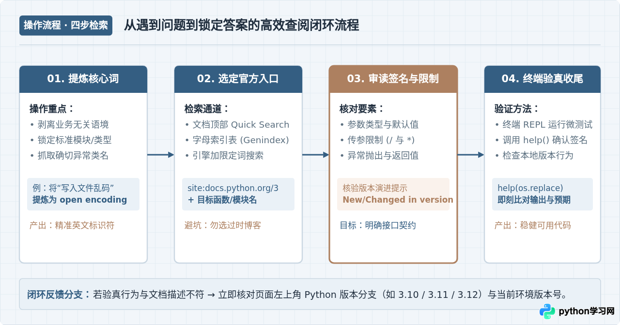 怎么高效查阅Python官方文档？新手自助学习指南