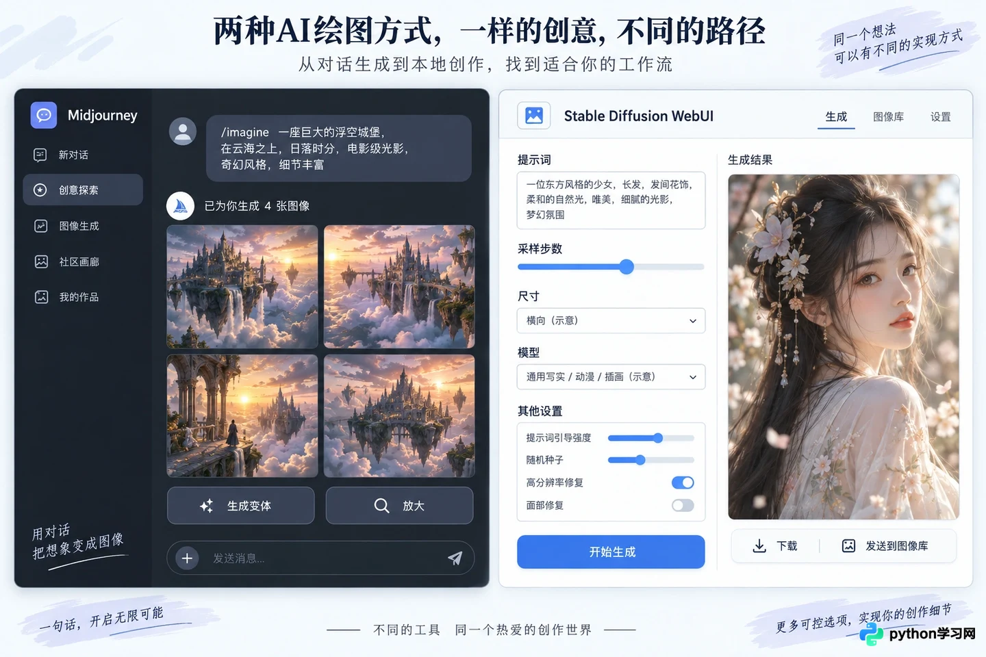 Midjourney vs Stable Diffusion：商业项目该选哪款AI设计工具？