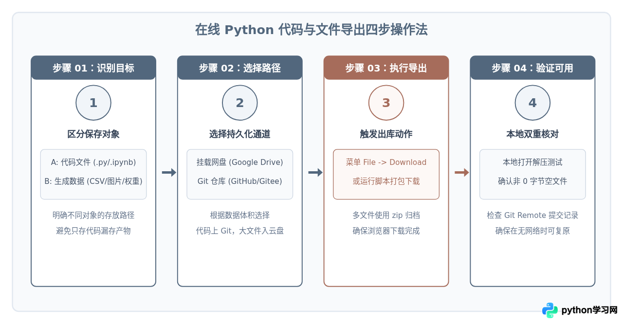 在线Python代码怎么保存？各平台文件持久化与导出方法
