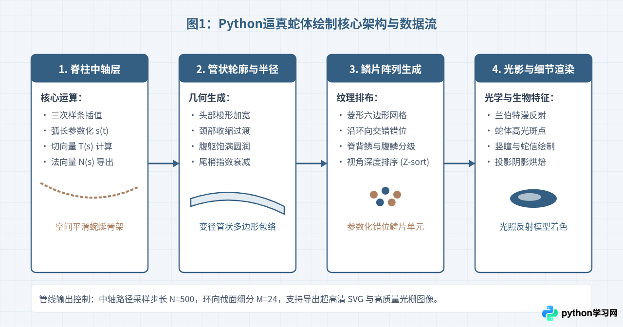怎么用Python画出逼真的生肖蛇图像