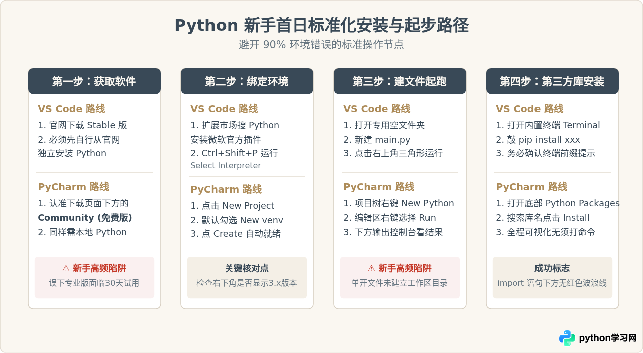 VS Code还是PyCharm？Python新手编辑器选择指南