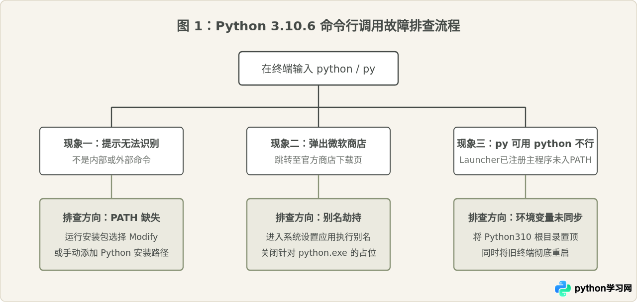 Python 3.10.6安装后命令行无法识别怎么解决？
