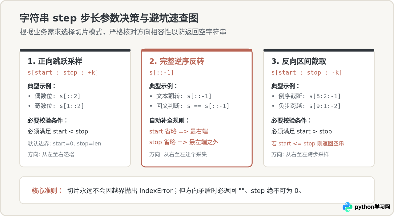Python字符串切片step步长参数的详细用法
