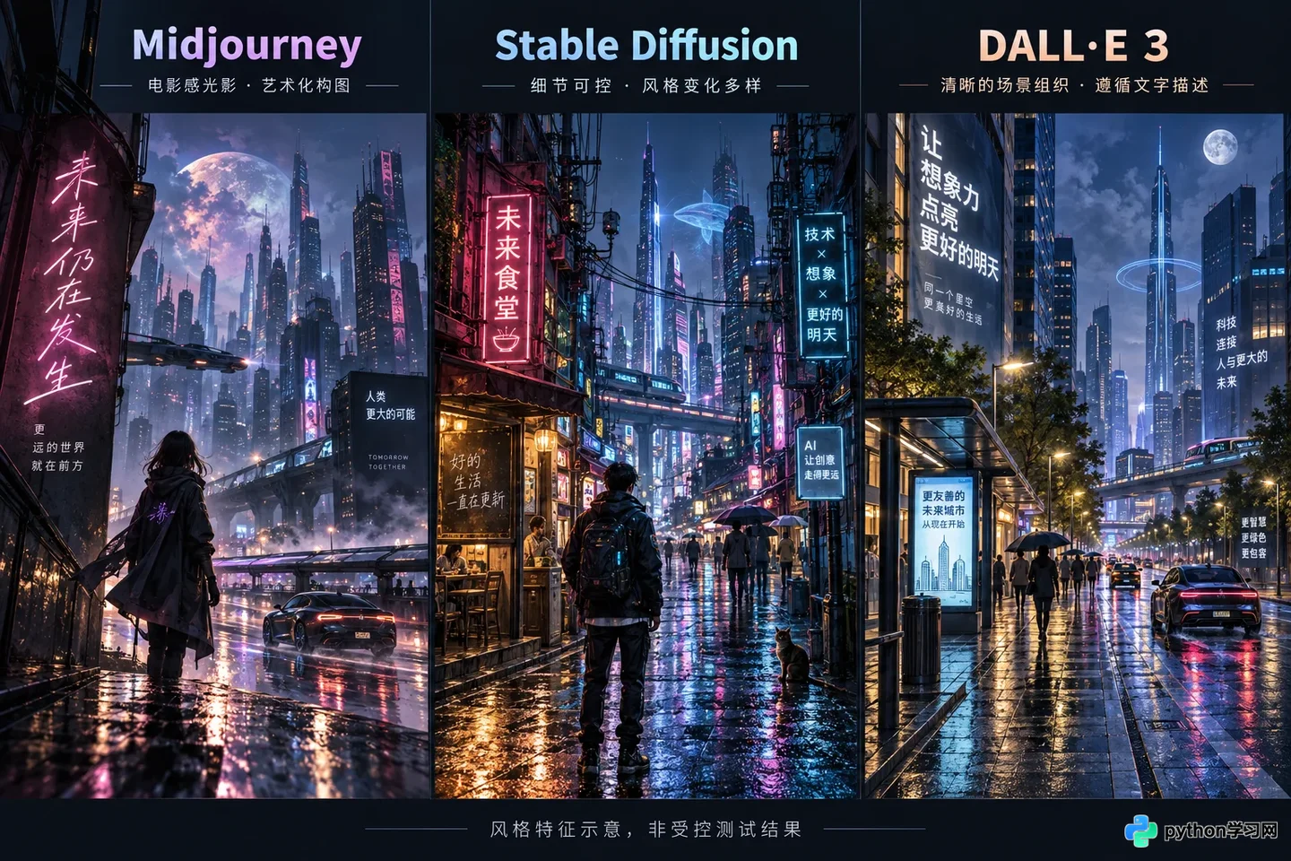 AI生成图片哪个最好用？Midjourney、Stable Diffusion与DALL-E 3对比