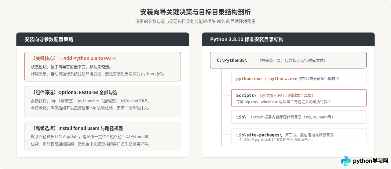 Windows系统安装Python 3.8.10及环境变量配置教程