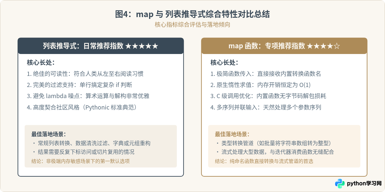 Python中map函数与列表推导式哪个更好用