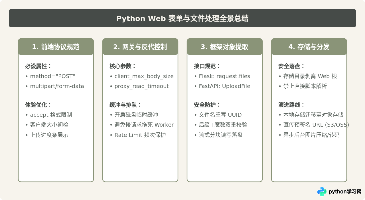 Python Web开发中怎么处理表单提交与文件上传