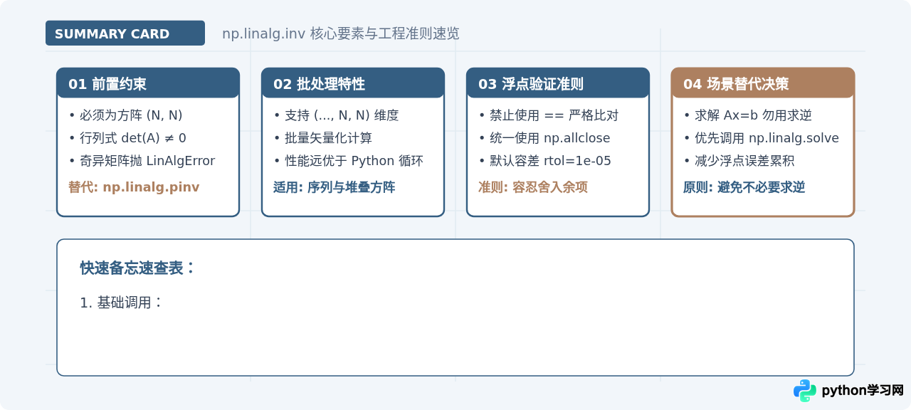 Python用NumPy求矩阵的逆：np.linalg.inv基础用法