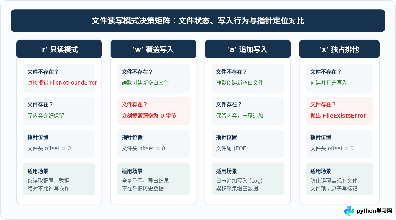 Python怎么打开文件：open函数语法与读写模式详解