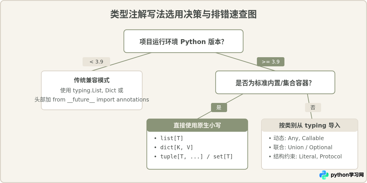 Python 3.9+版本中内置类型注解的简化写法