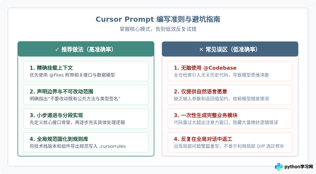 提升Cursor代码生成准确率的Prompt编写技巧