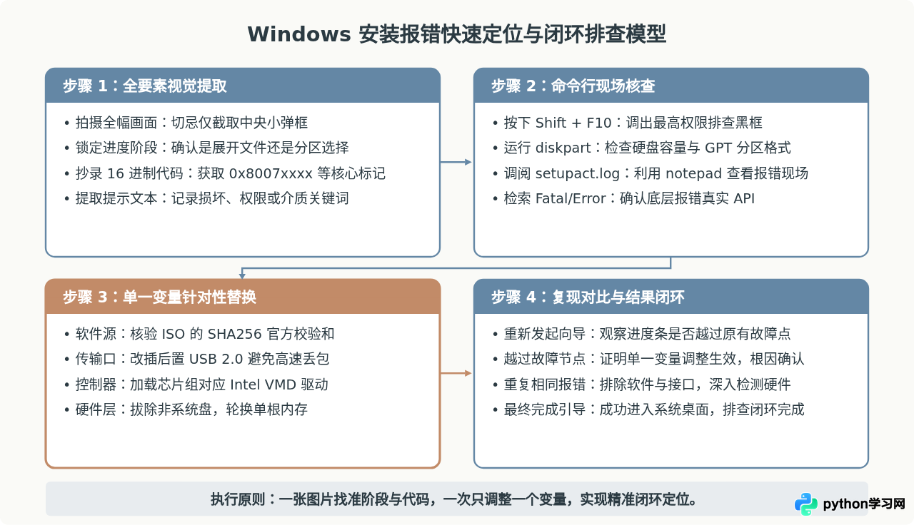 怎么根据Windows安装错误图片快速定位故障原因？