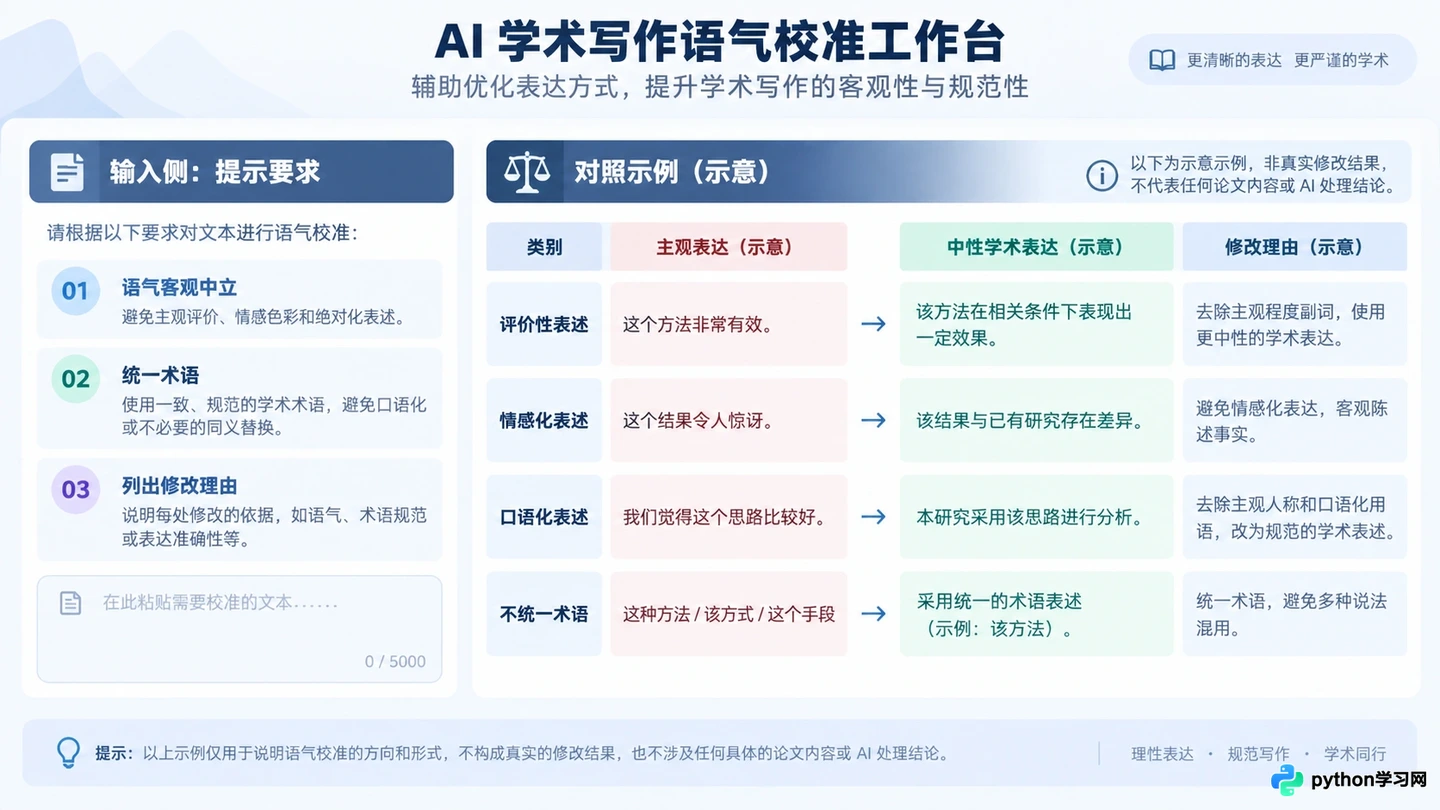 学术摘要与论文润色AI提示词框架，提升逻辑严谨性