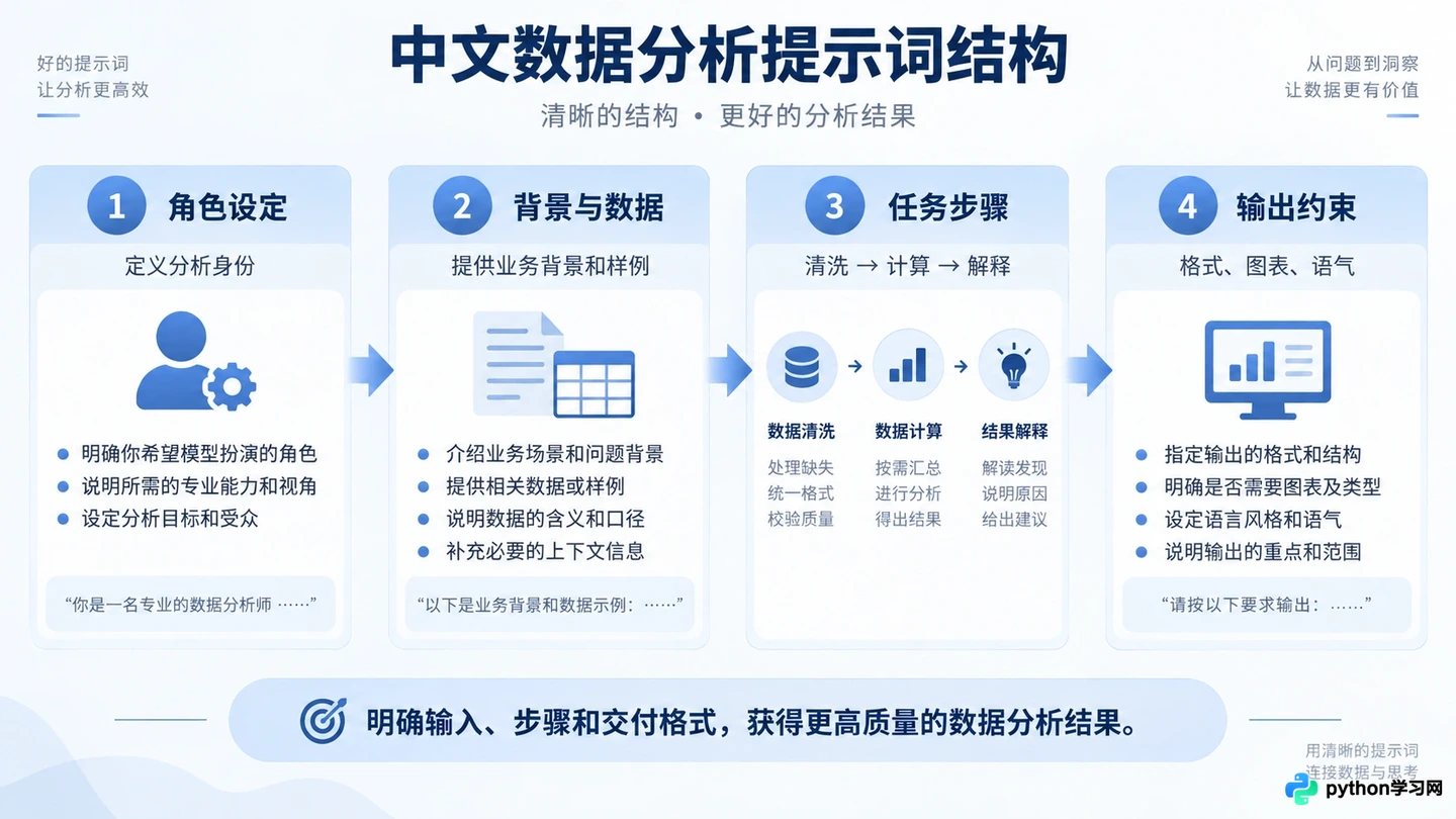 数据分析专用AI提示词模板:从清洗到可视化的完整指令