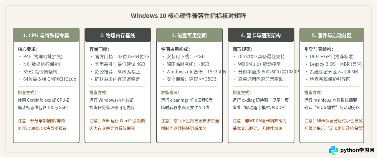 运行Win10安装助手前的硬件兼容性检查与驱动备份