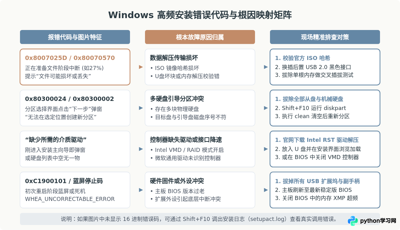 怎么根据Windows安装错误图片快速定位故障原因？