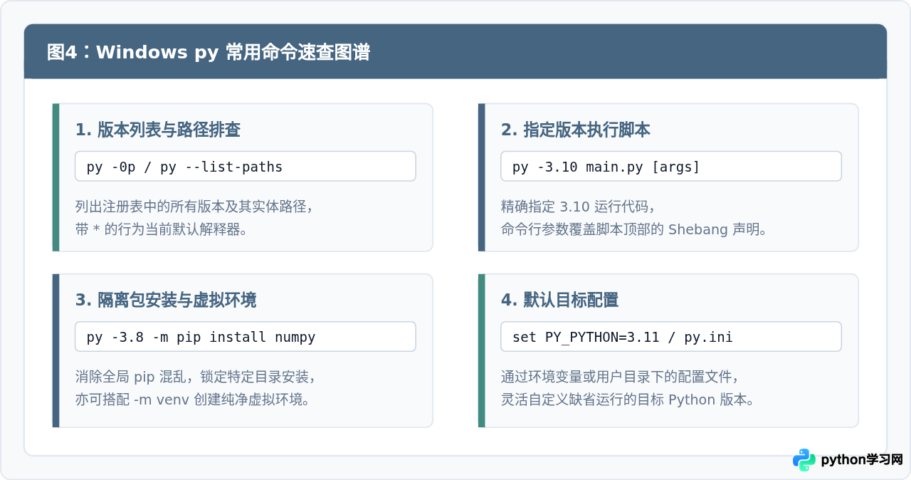 Windows使用py命令指定运行特定Python版本