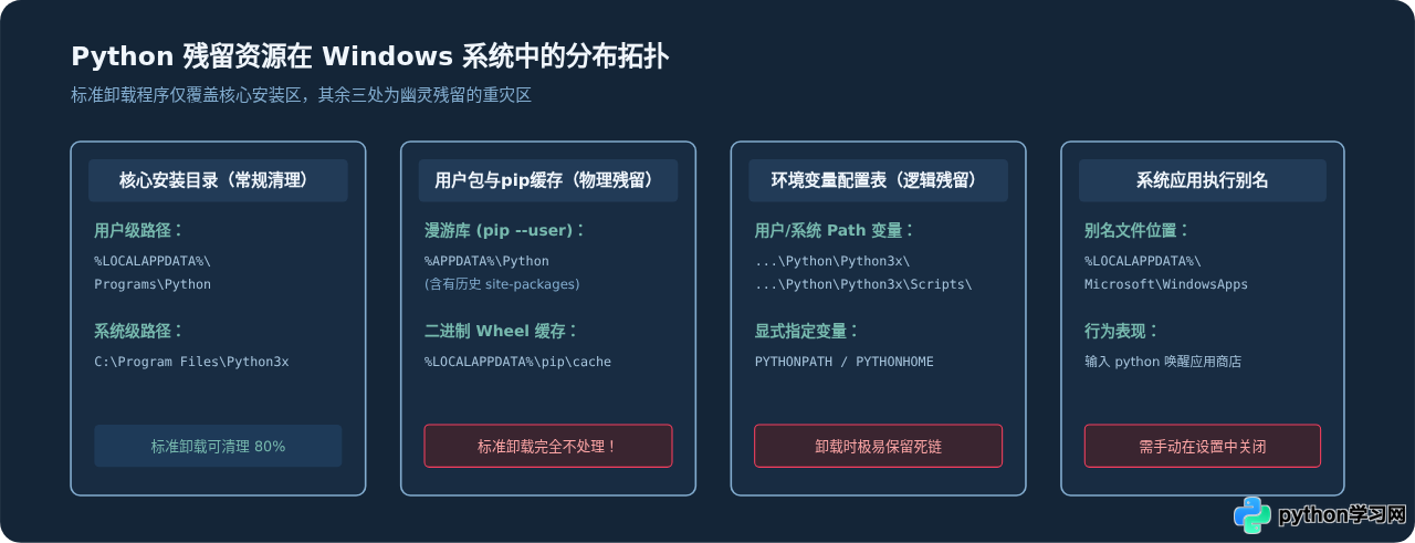 Windows系统彻底卸载Python及清理环境变量残留