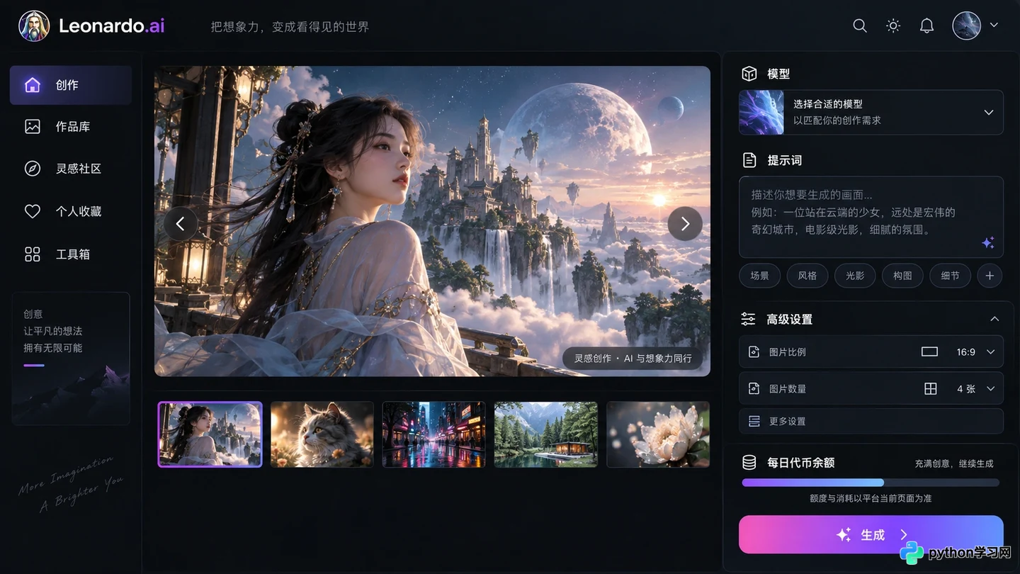 每日免费额度高的AI绘画平台盘点