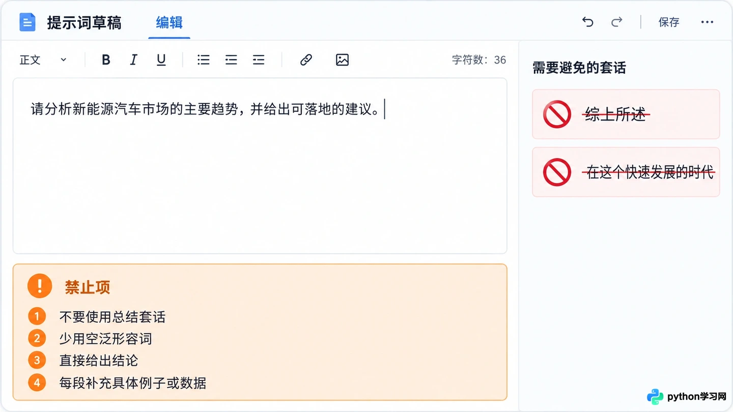 AI提示词优化技巧：怎么解决回答空洞与逻辑混乱