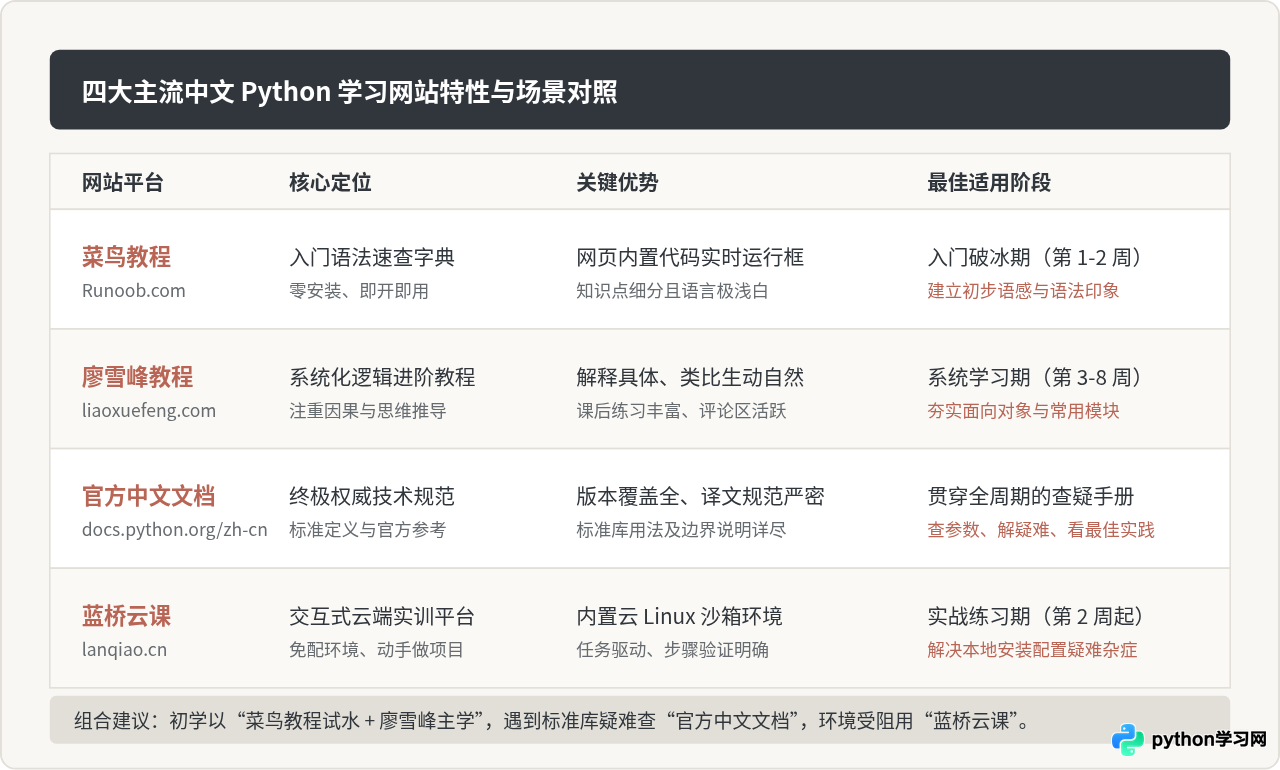 英语不好能自学Python吗？推荐几个优质的中文Python学习网站