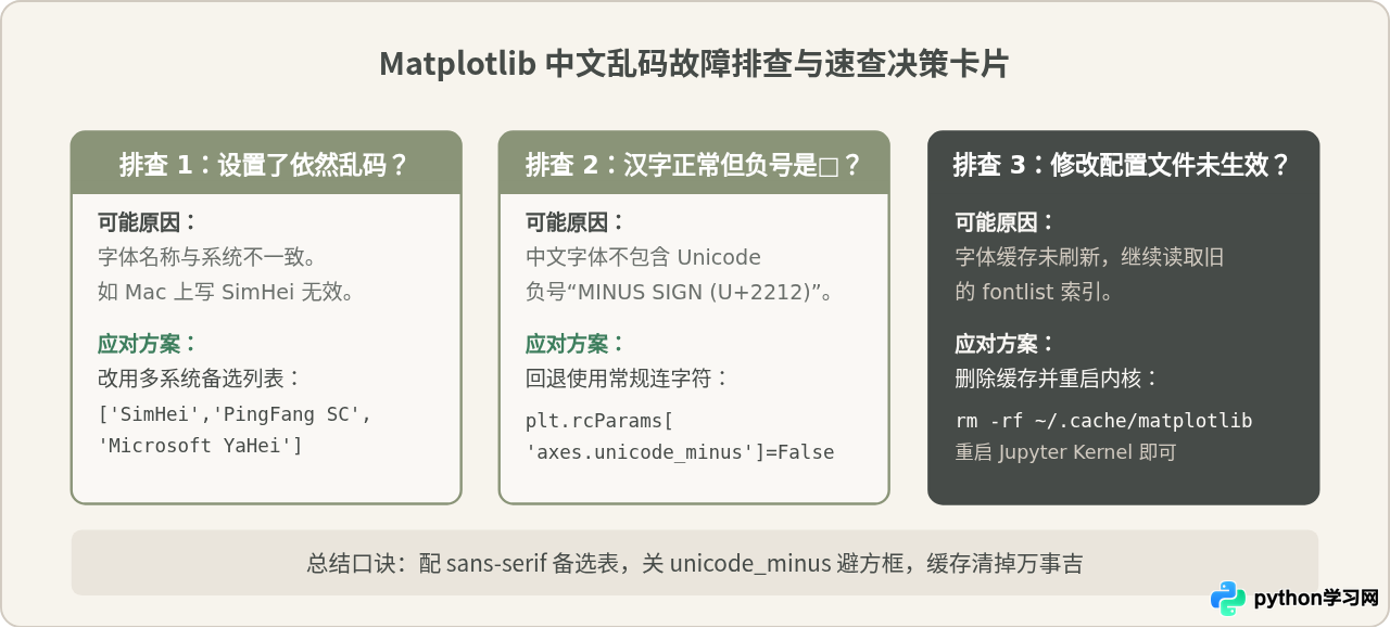 Python matplotlib绘图中文显示方框乱码的解决方法
