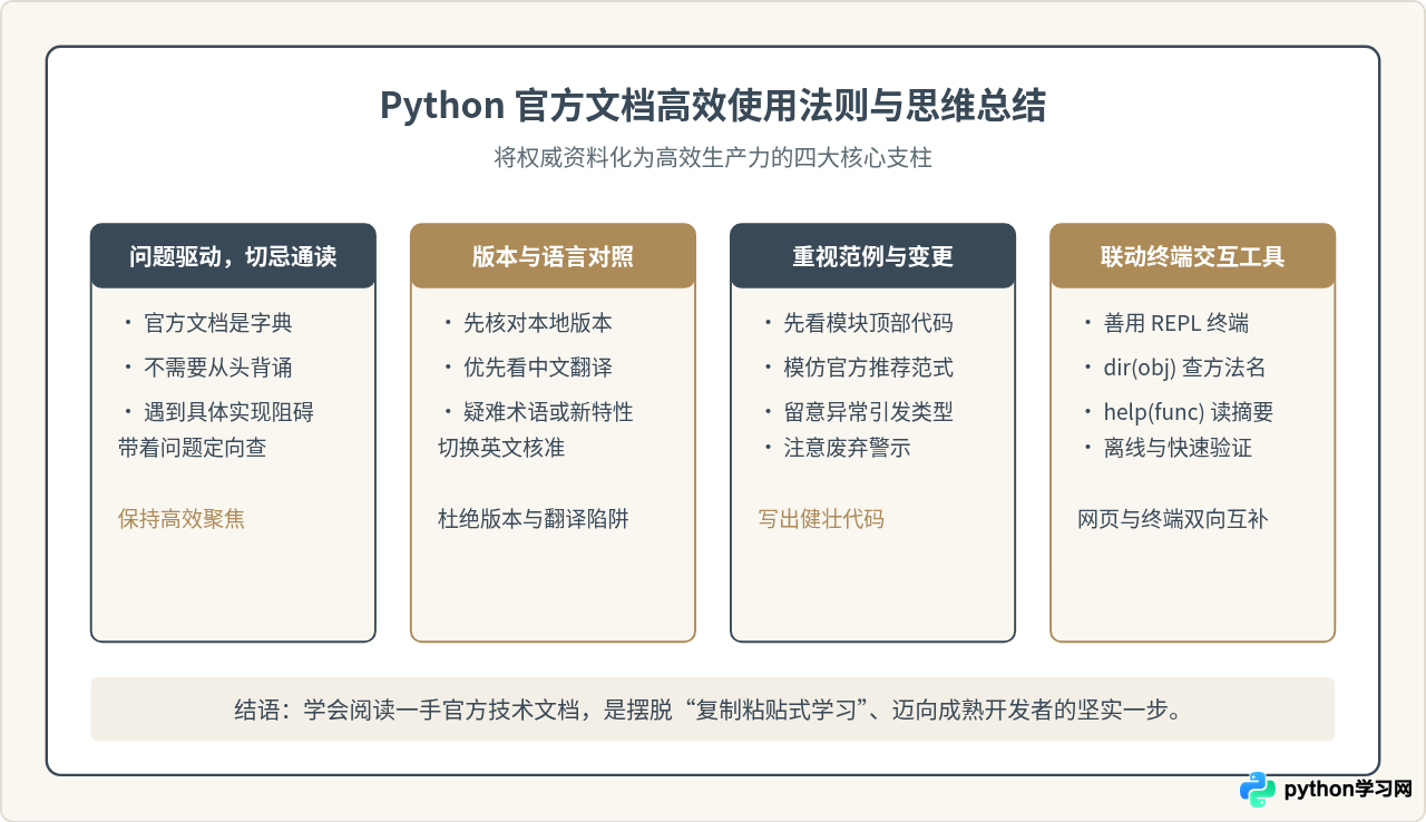 Python官方文档怎么看？新手快速查阅API与教程的方法