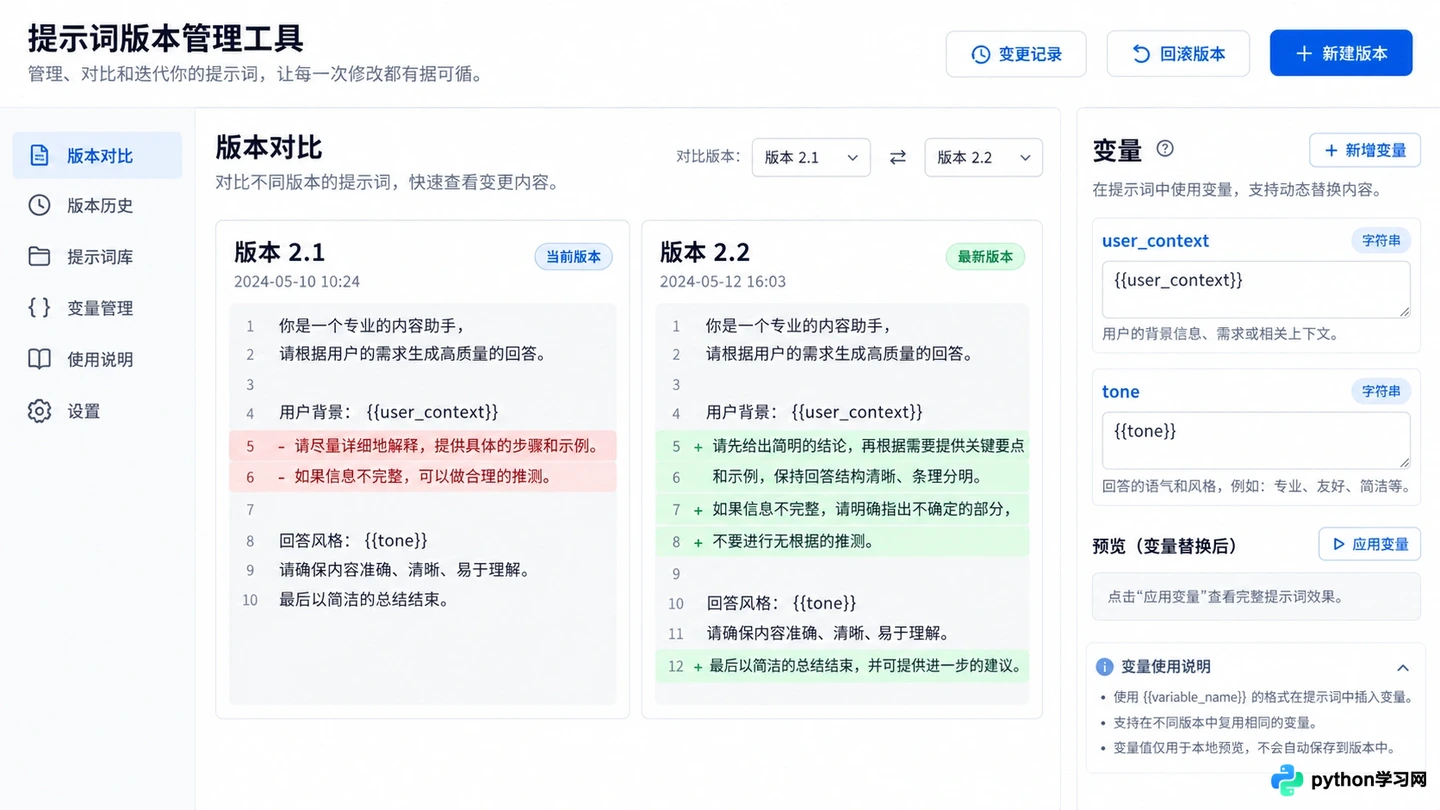 专业提示词工程师都在用什么工具？主流Prompt管理与协作平台评测