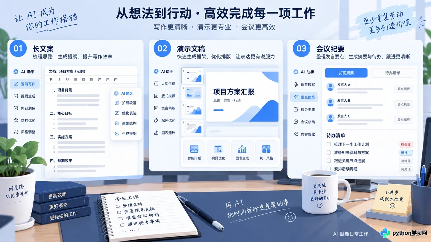 办公提效必备：5款主流AI写作与文档处理工具推荐
