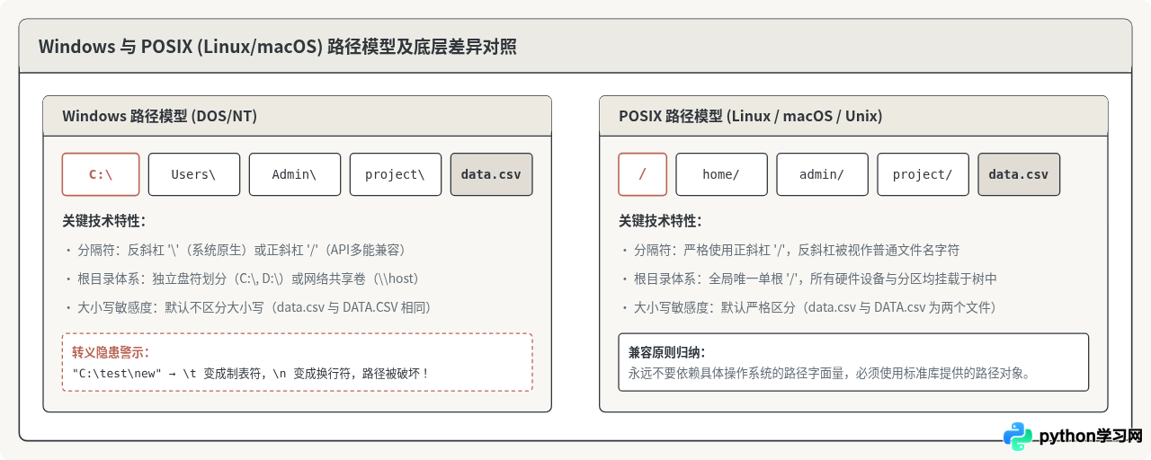Python跨平台文件路径兼容写法指南