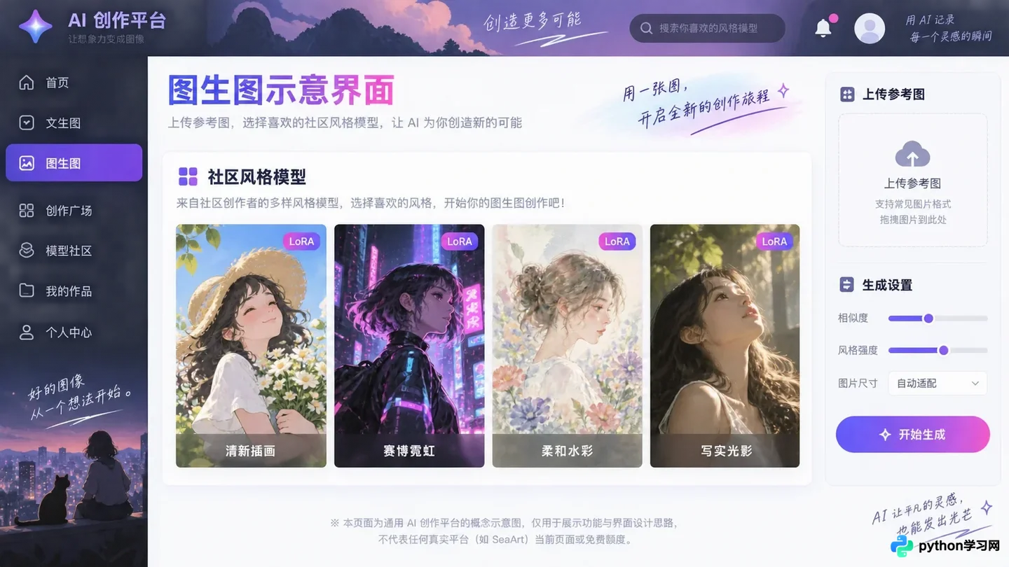 支持图生图的免费AI绘画网站推荐(附额度说明)